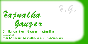 hajnalka gauzer business card